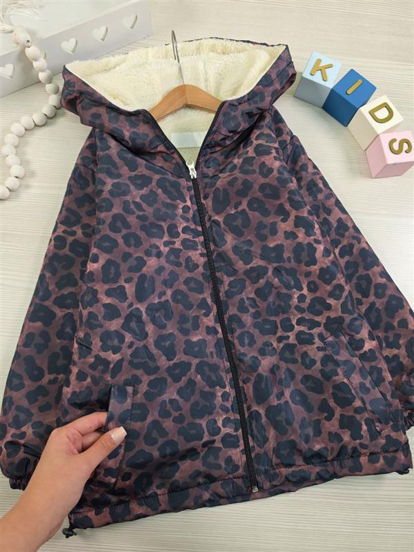 سویشرت پلنگی قهوه‌ای