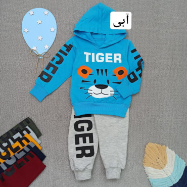 هودی شلوار tiger گوش نارنجی