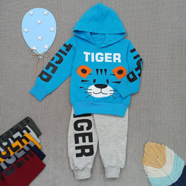 هودی شلوار tiger گوش نارنجی