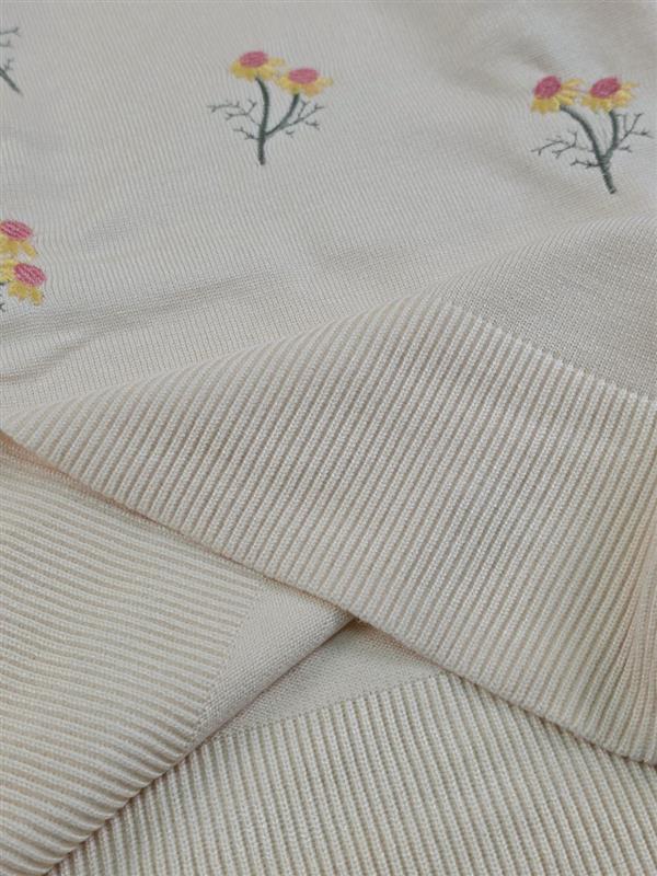 بافت آستین و یقه چین گل - تصویر 3