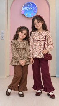 شومیز شلوار گلی 
