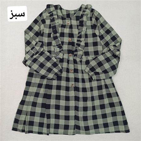 مانتو چهارخونه چین دار