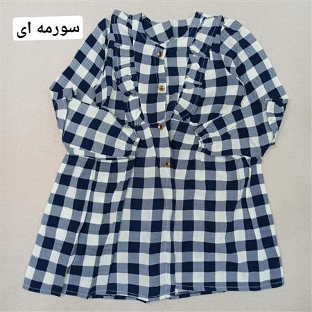 مانتو چهارخونه چین دار