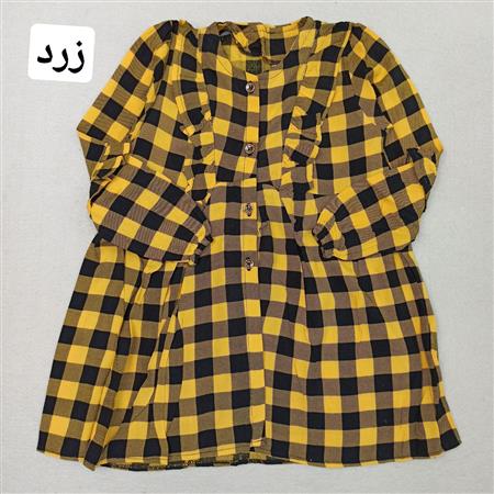 مانتو چهارخونه چین دار