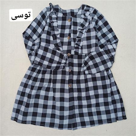 مانتو چهارخونه چین دار