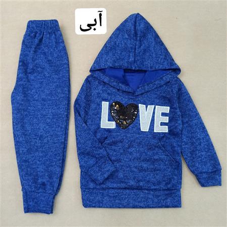 هودی شلوار Love پولکی