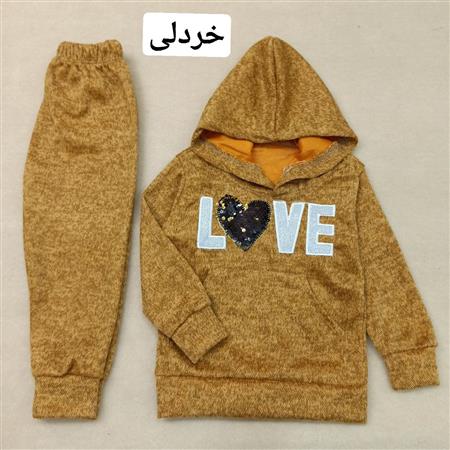 هودی شلوار Love پولکی