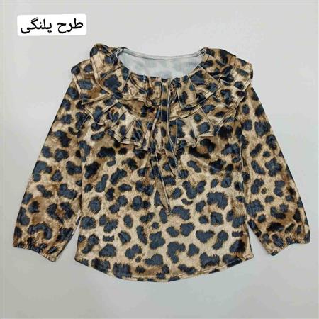 بلوز مجلسی یقه چین دار مخمل