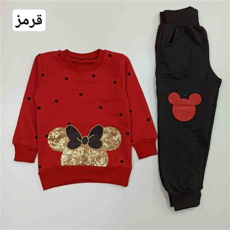 بلوز شلوار میکی توپی پولکی