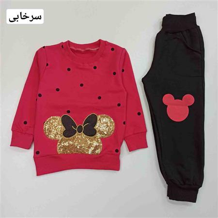 بلوز شلوار میکی توپی پولکی
