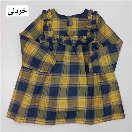 پیراهن چهارخونه چین مربع
