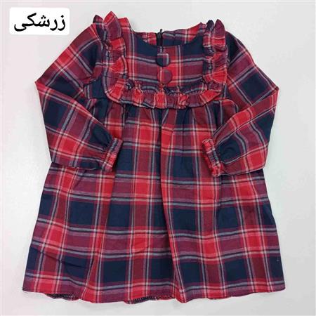 پیراهن چهارخونه چین مربع