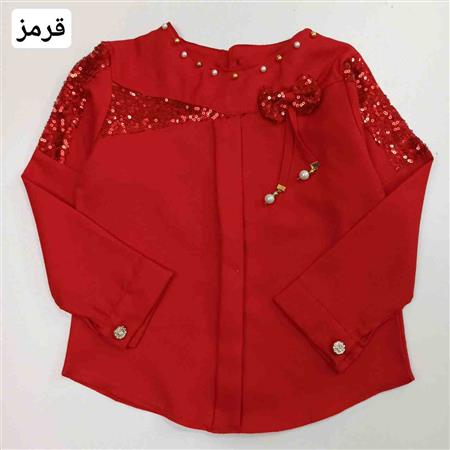 شومیز مجلسی یقه مروارید کوچک