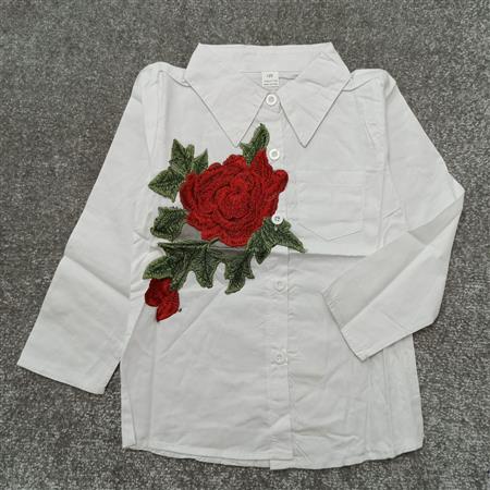 بلوز سفید گل‌رز تکسایز