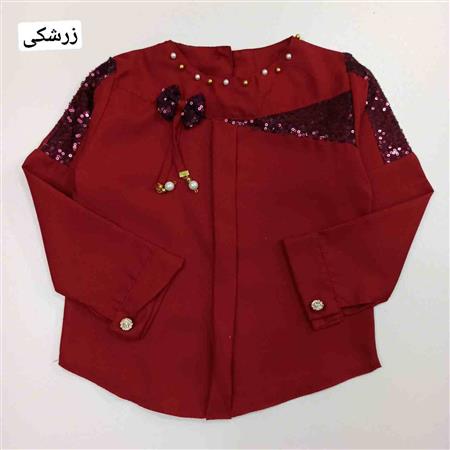 شومیز مجلسی یقه مروارید بزرگ
