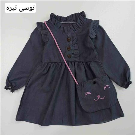 پیراهن میکرو سه دکمه همراه با کیف دوشی