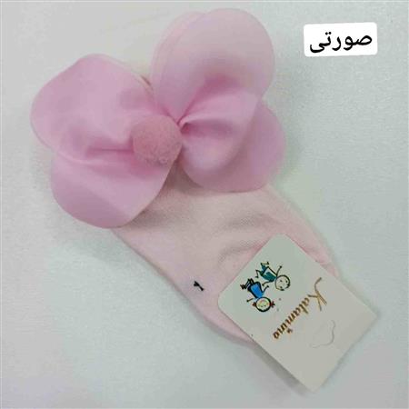 جوراب گل پوم دار