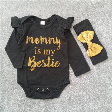 بادی مشکی mommy با تل تکسایز
