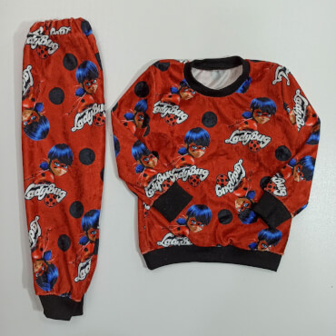 بلوز شلوار مخمل قرمز lady bug