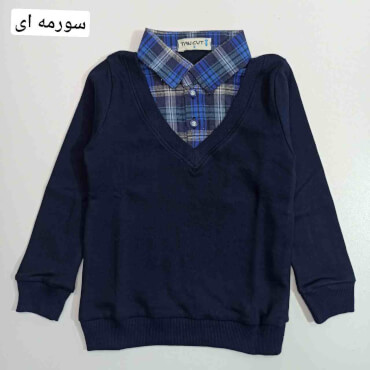 بلوز تک پسرانه یقه کشمیر