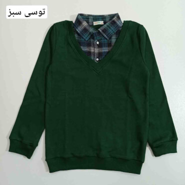 بلوز تک پسرانه یقه کشمیر