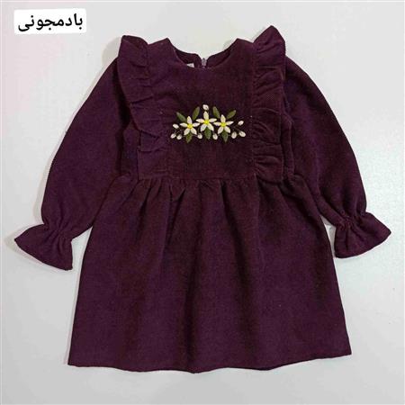 پیراهن مخمل سه گل