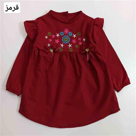 پیراهن گلدوزی دو پاپیون