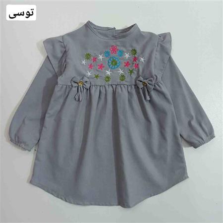 پیراهن گلدوزی دو پاپیون