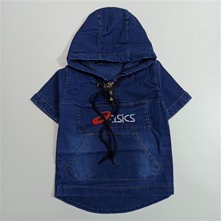 ست دو تیکه هودی شلوارک جین asics