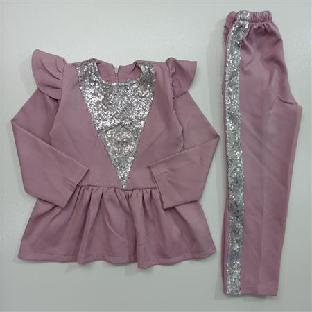 ست شومیز شلوار پولکی