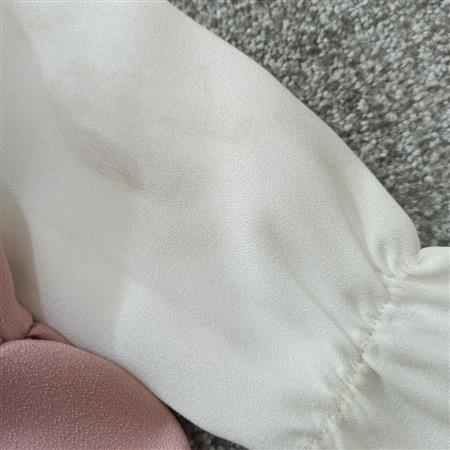 پیراهن سفید صورتی چیندار تکسایز