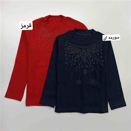 بلوز کش بافت نگین دار طرح ۲