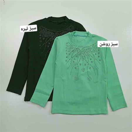 بلوز کش بافت نگین دار طرح ۲