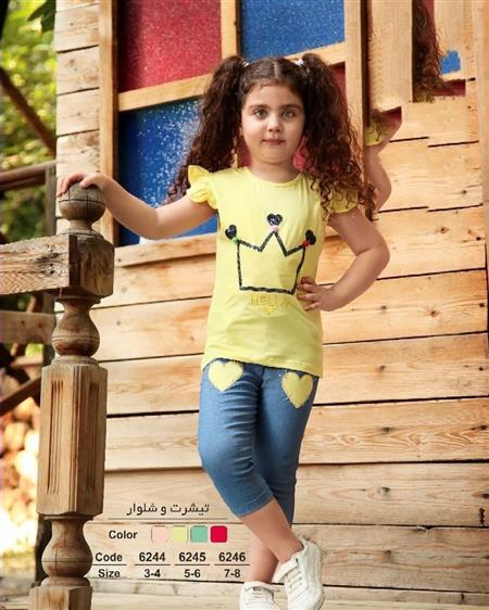 ست تاپ شلوارک تاج سایز ۵ و ۶