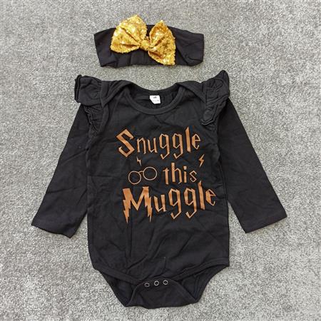 بادی مشکی Snuggle همراه با هد بند تکسایز