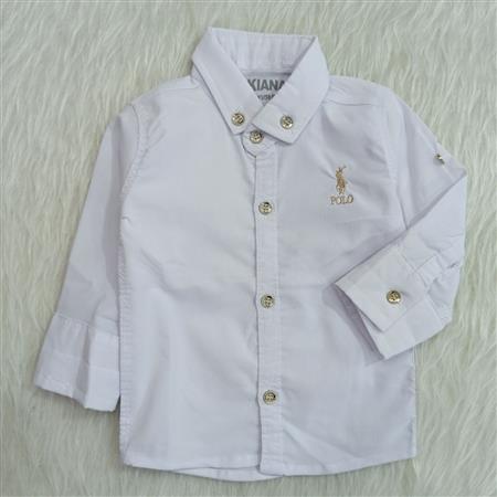 پیراهن تک رنگ سفید Polo