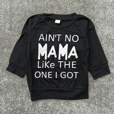 بلوز مشکی Mama تکسایز
