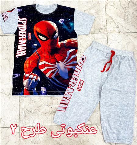 تیشرت شلوارک اسپایدرمن سایز بزرگ
