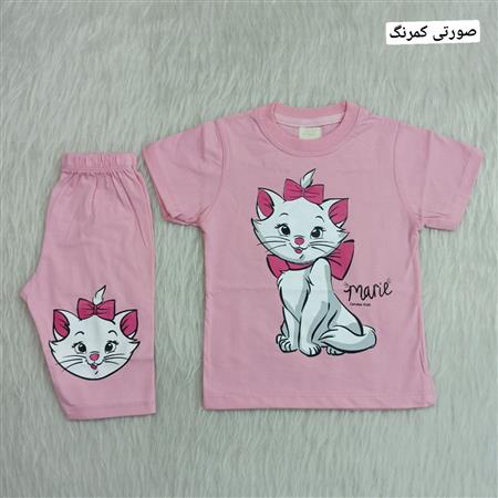 تیشرت شلوارک گربه اشرافی سایز کوچک