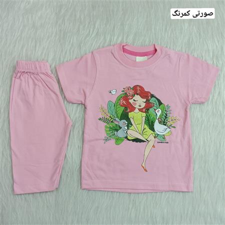تیشرت شلوارک دخترک و اردک سایز بزرگ