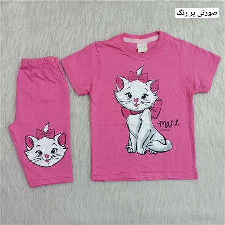 تیشرت شلوارک گربه اشرافی سایز بزرگ