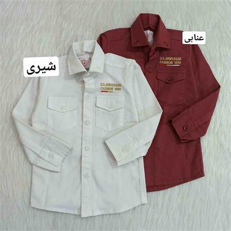 پیراهن کتان دو جیب پسرانه