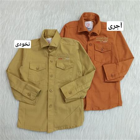 پیراهن کتان دو جیب پسرانه