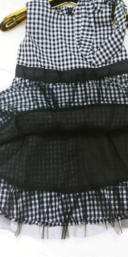 سارافون چهار خانه کتان نخ