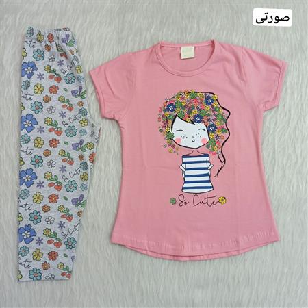 ست تیشرت شلوارک دخترانه دخترک مو گلگلی