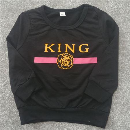 بلوز مشکی تک گل King تکسایز