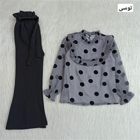شومیز شلوار مجلسی حریر توپی