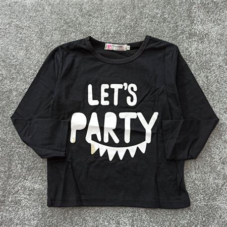 بلوز مشکی Let's party تکسایز