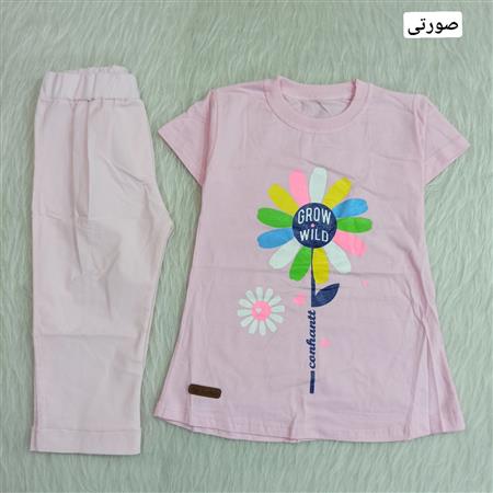 تیشرت شلوارک گل رنگی