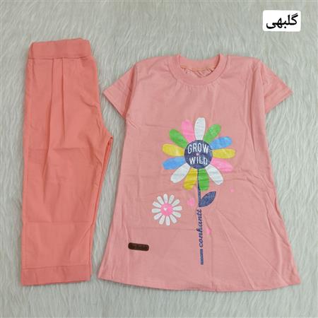تیشرت شلوارک گل رنگی